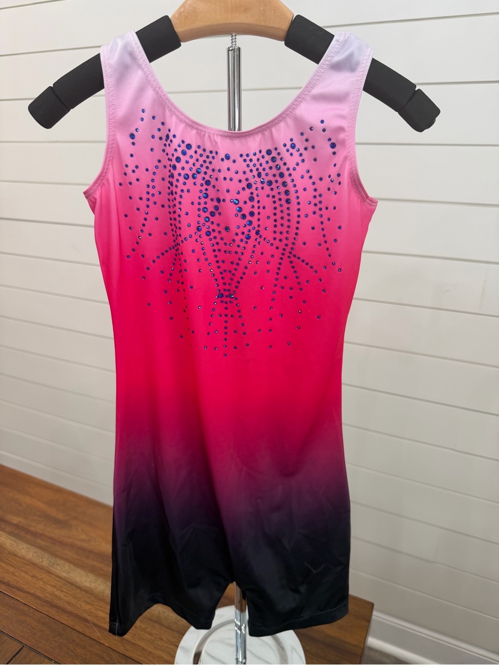 Kid Girls Gymnastic Leotard Sparkly Shiny Diamond Ballet Dance One Piece